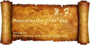 Maszalovits Flávia névjegykártya